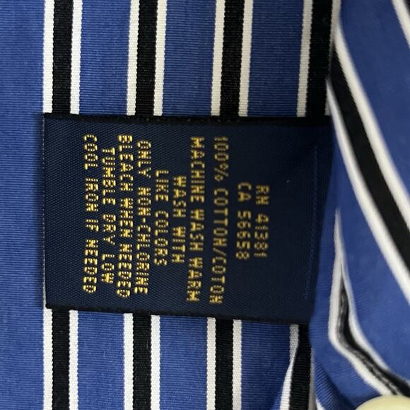 Polo Ralph Lauren Stripe Cobalt Blue Tunic Cotton Shirt Dress - Picture 5 of 5